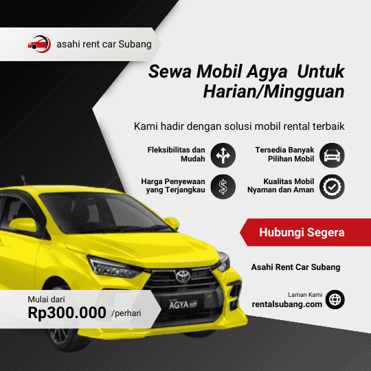 Sewa Mobil Agya di Subang